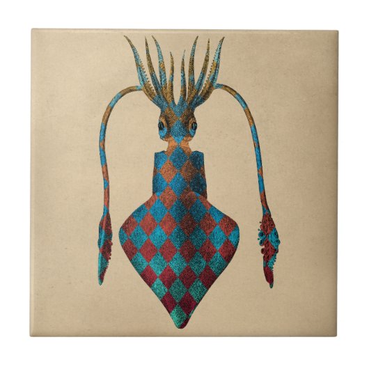 Fantasy Squid Tegeltje (Voorkant)