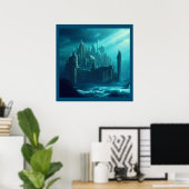 Fantasy Stad van Atlantis 1 Poster (Thuiskantoor)