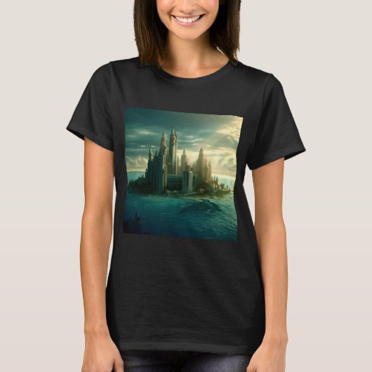 Fantasy Stad van Atlantis (3) T-shirt (Voorkant)