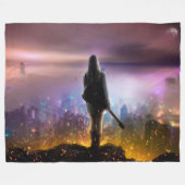 FANTASY STADSLICHTEN FLEECE DEKEN (Voorkant (Horizontaal))