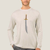Fantasy Stalen Dolk Illustratie Tri-Blend Shirt (Voorkant volledig)