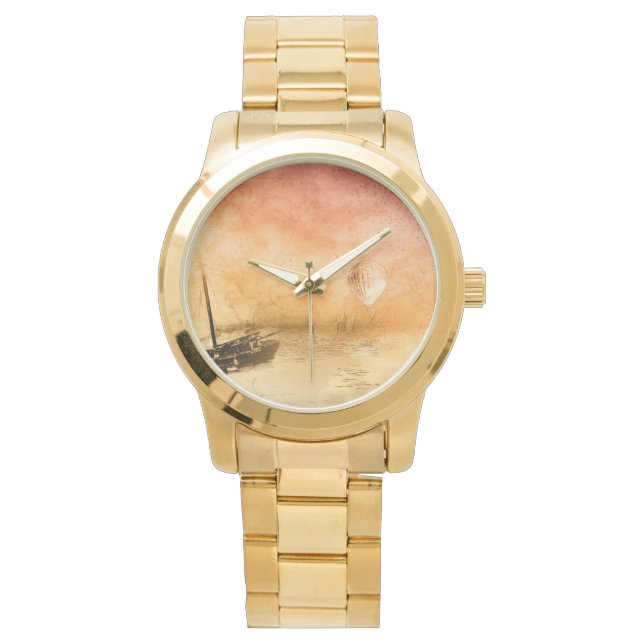 Fantasy Steam Punk reizigers Wristwatch Horloge (Voorkant)