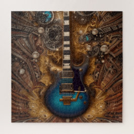 Fantasy Steampunk  Blue Guitar Waterverf Legpuzzel