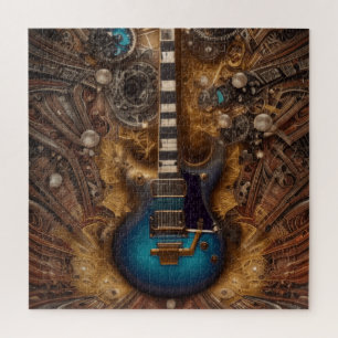 Fantasy Steampunk  Blue Guitar Waterverf Legpuzzel