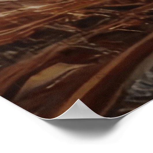 Fantasy Steampunk  Blue Guitar Waterverf Poster (Hoek)