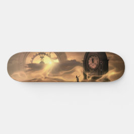 Fantasy Steampunk Clocks en Woman Skateboard Deck