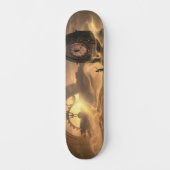 Fantasy Steampunk Clocks en Woman Skateboard Deck (Voorkant)