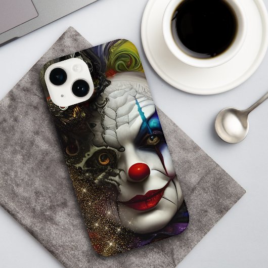 Fantasy Steampunk Evil Clown iPhone Hoesje