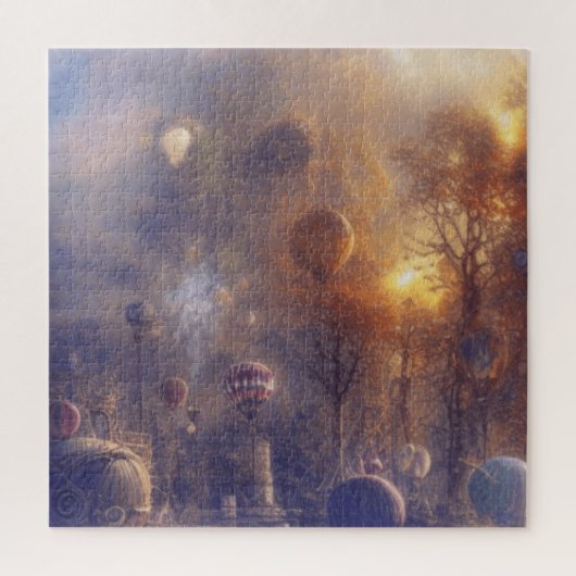 Fantasy Steampunk  Hot Air-ballonnen Legpuzzel (Verticaal)