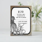 Fantasy steampunk moderne bruiloft R.S.V.P RSVP Kaartje (Staand voorkant)