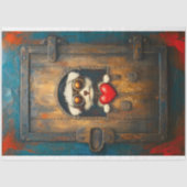 Fantasy Steampunk Puppies Hond + Hart AR3 Decoupag Tissuepapier (Voorkant)