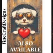 Fantasy Steampunk Puppy Dog + Hart AR3 Decoupage Tissuepapier