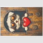 Fantasy Steampunk Puppy Dog + Hart AR4 Decoupage Tissuepapier (Voorkant)