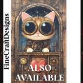 Fantasy Steampunk Tabby Cat Kitten AR1 Decoupage Tissuepapier