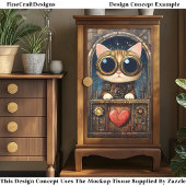 Fantasy Steampunk Tabby Katje AR1 Decoupage Tissuepapier