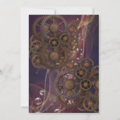 Fantasy Steampunk Verjaardagsuitnodiging Kaart (Achterkant)