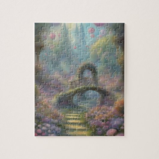 Fantasy Stijl Monet Garden Legpuzzel (Verticaal)