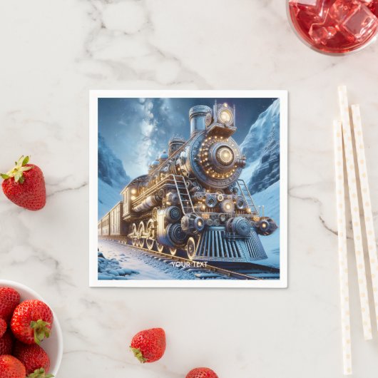 Fantasy Stoomtrein Winter Servet (Insitu)