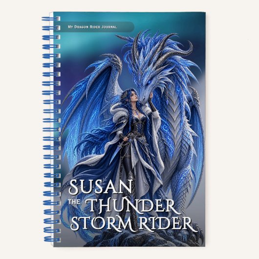 Fantasy Storm Draak Mythisch Avontuur Notitieboek (Voorkant)