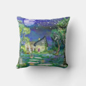 Fantasy Storybook Fairyland Landscape Afbeelding Kussen (Achterkant)