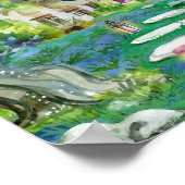 Fantasy Storybook Fairyland Landscape Afbeelding Poster (Hoek)