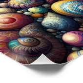 Fantasy strand Glanzende Poster (Hoek)