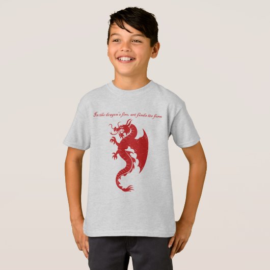 Fantasy Stroke Dragon kunst merchandise T-shirt (Voorkant volledig)