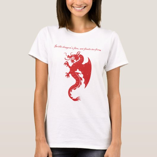 Fantasy Stroke Dragon kunst merchandise T-shirt (Voorkant)