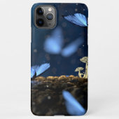 Fantasy Style Butterflies en paddenstoelen in het  iPhone Hoesje (Achterkant)