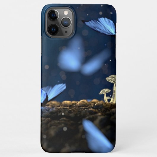 Fantasy Style Butterflies en paddenstoelen in het  iPhone Hoesje (Achterkant)