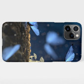 Fantasy Style Butterflies en paddenstoelen in het  iPhone Hoesje (Achterkant horizontaal)