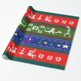 Fantasy Style Ugly Sweater Pattern Cadeaupapier