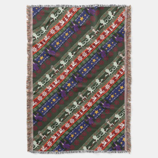 Fantasy Style Ugly Sweater Pattern Deken (Voorkant Verticaal)