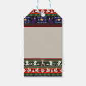 Fantasy Style Ugly Sweater Pattern Gift Labels Cadeaulabel (Voorkant)