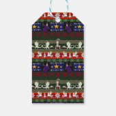 Fantasy Style Ugly Sweater Pattern Gift Labels Cadeaulabel (Achterkant)