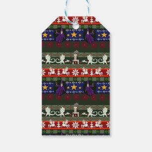 Fantasy Style Ugly Sweater Pattern Gift Labels Cadeaulabel