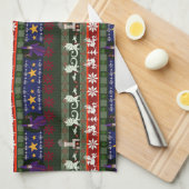 Fantasy Style Ugly Sweater Pattern Kitchen Towel Theedoek (Quarter Fold)