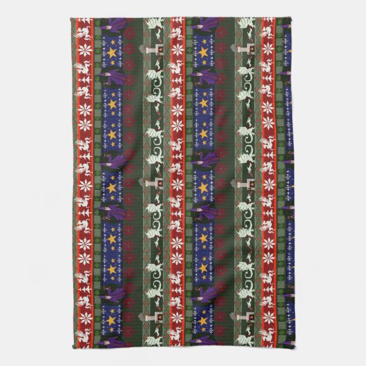 Fantasy Style Ugly Sweater Pattern Kitchen Towel Theedoek (Verticaal)