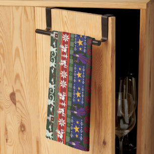Fantasy Style Ugly Sweater Pattern Kitchen Towel Theedoek