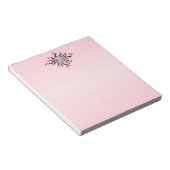 fantasy Sun Face Black Pink Rays Notitieblok (Schuin)