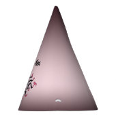 Fantasy Sun gezicht Roze zwarte stralen met schui Feesthoedjes (Rechts)