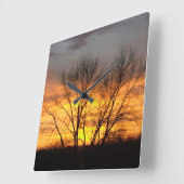 Fantasy Sunset 6 Square Wall Clock Vierkante Klok (Hoek)