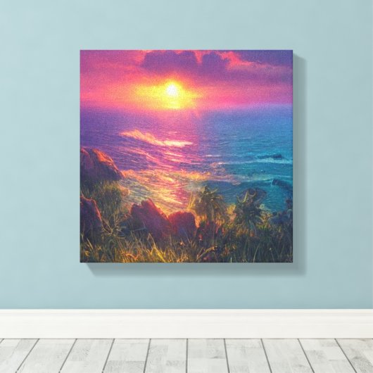 Fantasy Sunset Canvas Afdruk (Insitu (Houten vloer))