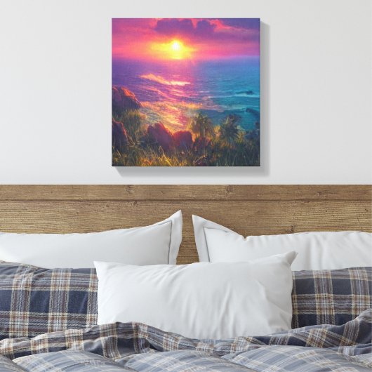 Fantasy Sunset Canvas Afdruk (Insitu (Slaapkamer))