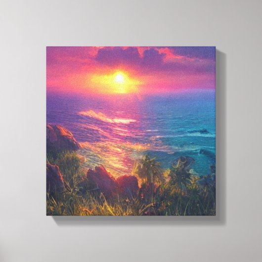 Fantasy Sunset Canvas Afdruk (Voorkant)