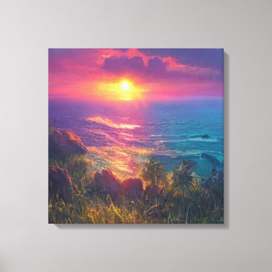 Fantasy Sunset Canvas Afdruk (Voorkant)