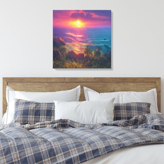Fantasy Sunset Canvas Afdruk (Insitu (Slaapkamer))