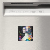 Fantasy Surreal Cosmic Woman Goddess Magneet (Insitu (Vaatwasser))