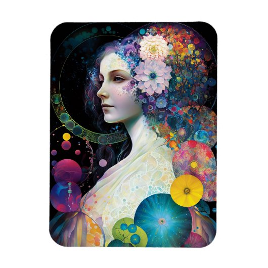 Fantasy Surreal Cosmic Woman Goddess Magneet (Verticaal)