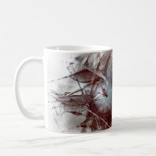 Fantasy surreal eye-klok koffiemok (Links)